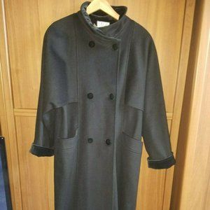 Mario De Pinto MDP Womens Black Wool Coat Trench